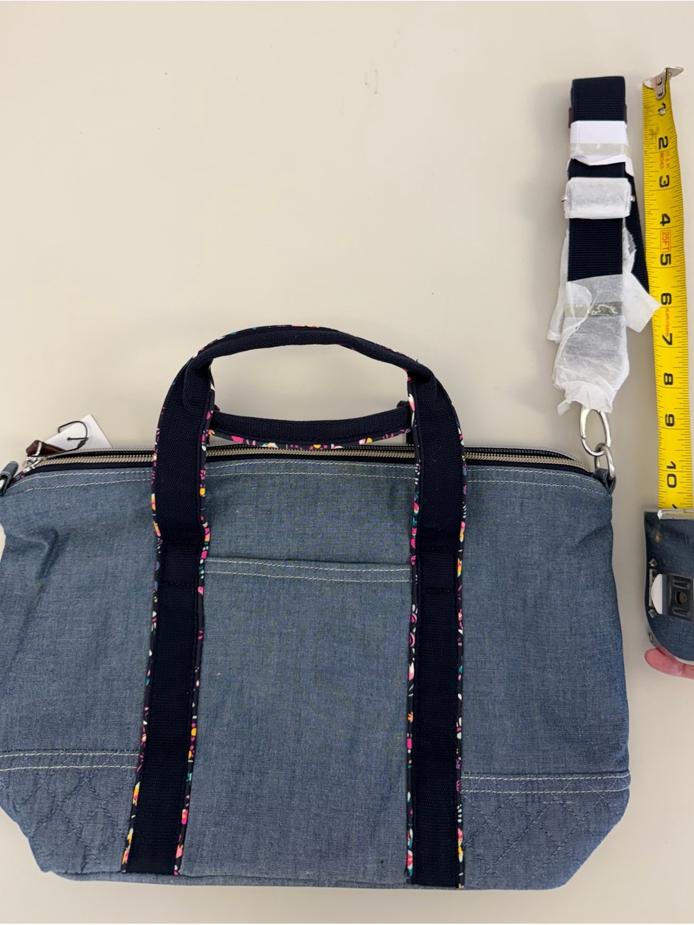 NWT Vera Bradley VBU Satchel Blue Chambray - Picture 6 of 8